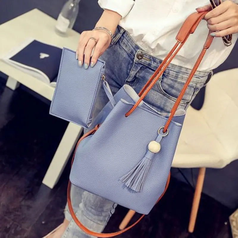 Women Bucket Shoulder Bag Large Capacity Casual All-match Crossbody