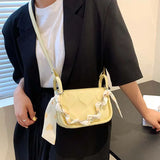 Shoulder Bags Women Candy Colors Sweet Heart Scarves Top-handle Cross-body Chain