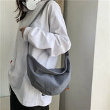 Canvas Zipper Shoulder Bag All-match Crossbody Harajuku High Street Ins Handbags