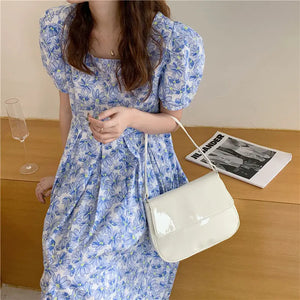 Bright PU Leather Shoulder Bag Women Casual All-match High Streetwear