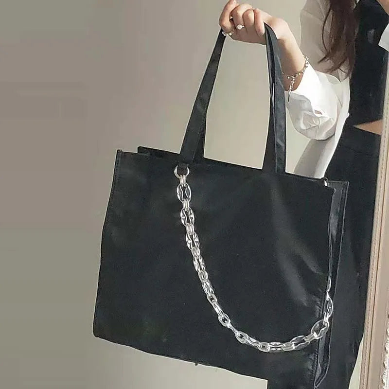 Women Chain Shoulder Bag Large Capacity Casual Tote