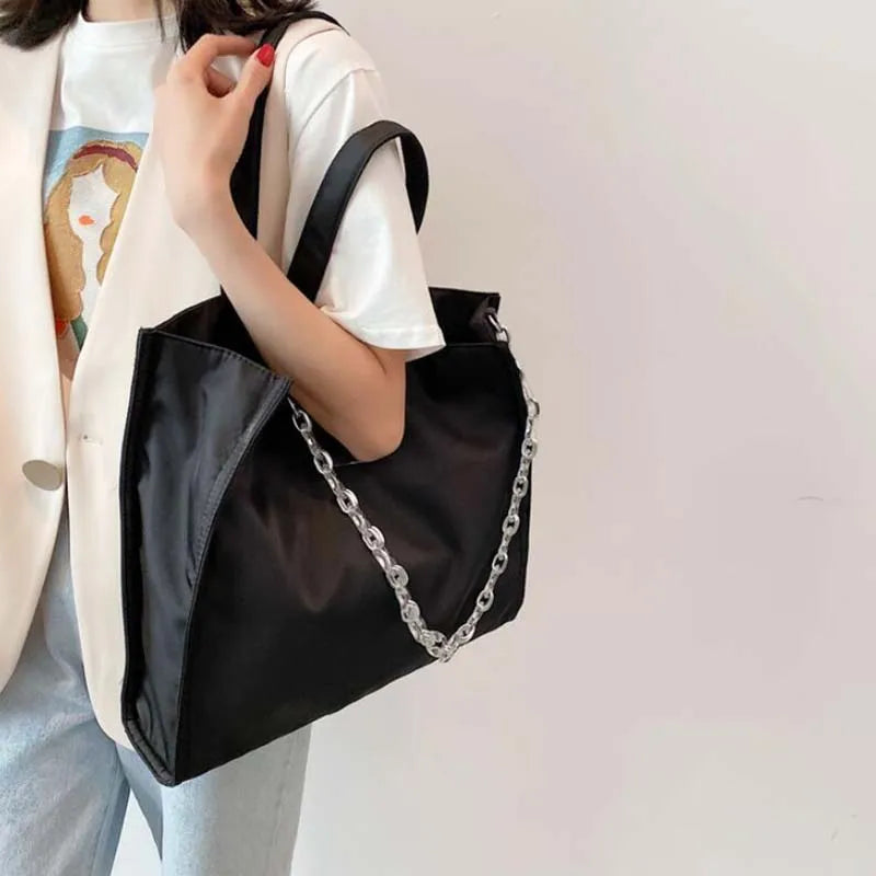 Women Chain Shoulder Bag Large Capacity Casual Tote