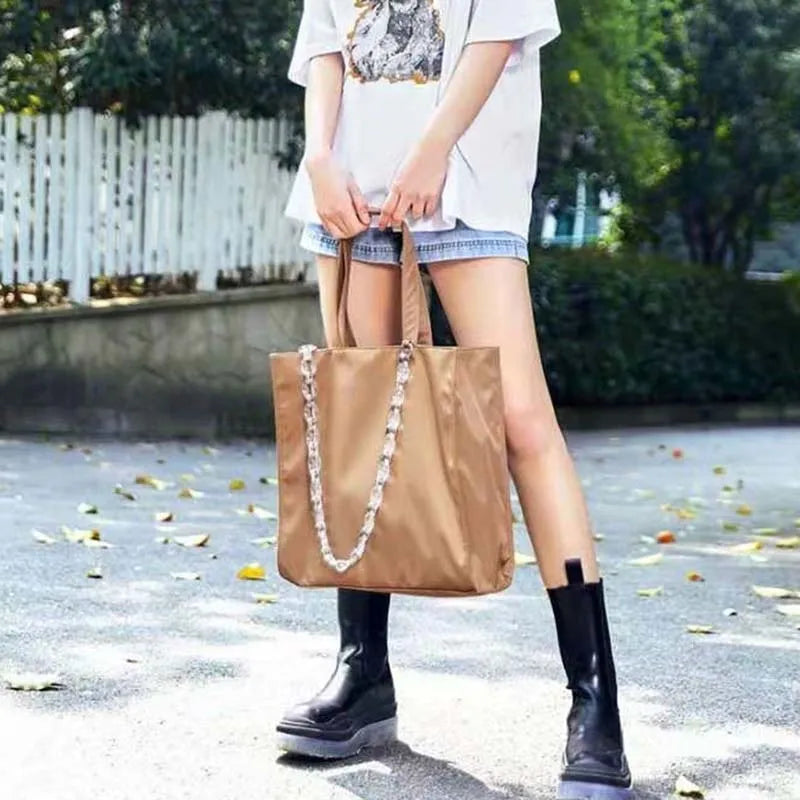 Women Chain Shoulder Bag Large Capacity Casual Tote