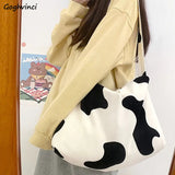 Women Cow Printed Shoulder Bag Large Capacity Crossbody Tote