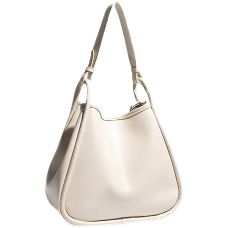 Women Shoulder Bag Large Capacity Tote Office Lady Handbag Solid Underarm Bag