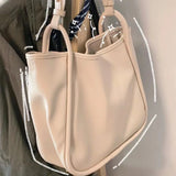 Women Shoulder Bag Large Capacity Tote Office Lady Handbag Solid Underarm Bag