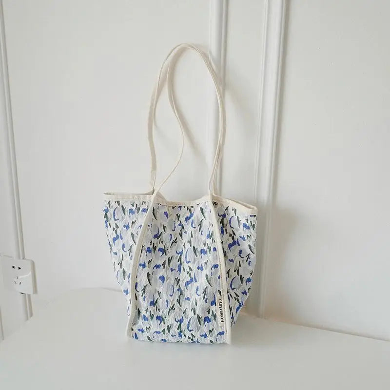 Floral Printed Large Capacity Shoulder Bag for Women
