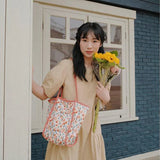 Floral Printed Large Capacity Shoulder Bag for Women