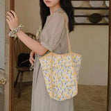 Floral Printed Large Capacity Shoulder Bag for Women