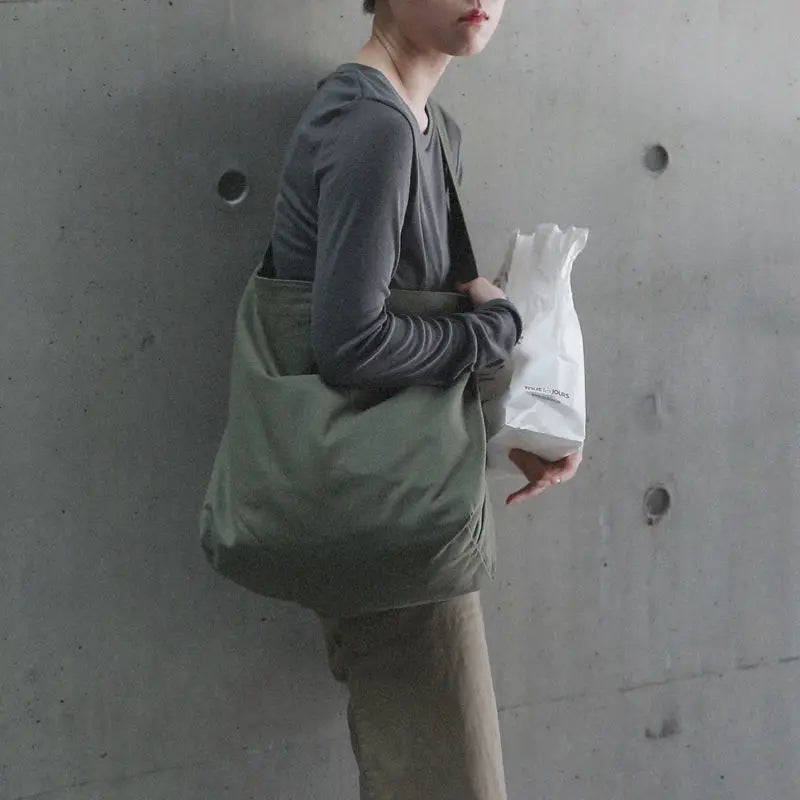 Harajuku Solid Large Capacity Shoulder Bag for Women