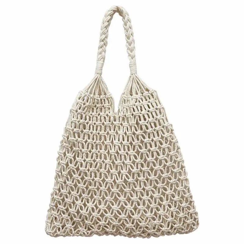 Women Hollow Out Woven Handbags Big Capacity Retro Style