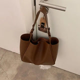 Brown Vintage Casual Totes Ladies Business Handbags