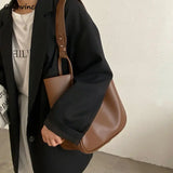 Brown Vintage Casual Totes Ladies Business Handbags