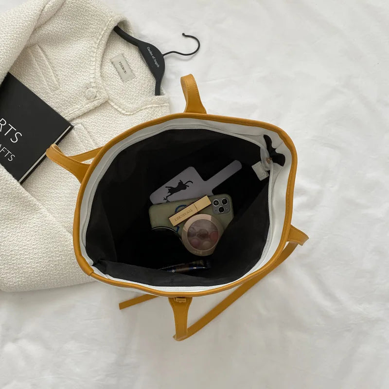 Shoulder Bags Women Large Capacity Casual Totes Cartoon Pattern Soft Handbags