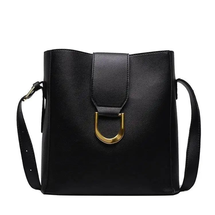 Large Capacity Shoulder Bag Women Cross-body Bucket Composite Handbag