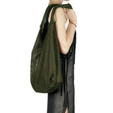 Large Capacity Mesh Shoulder Bag Women Portable Organizer Tote