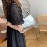 Shoulder Bags Women PU Leather Solid Stylish Underarm All-match Handbags Casual