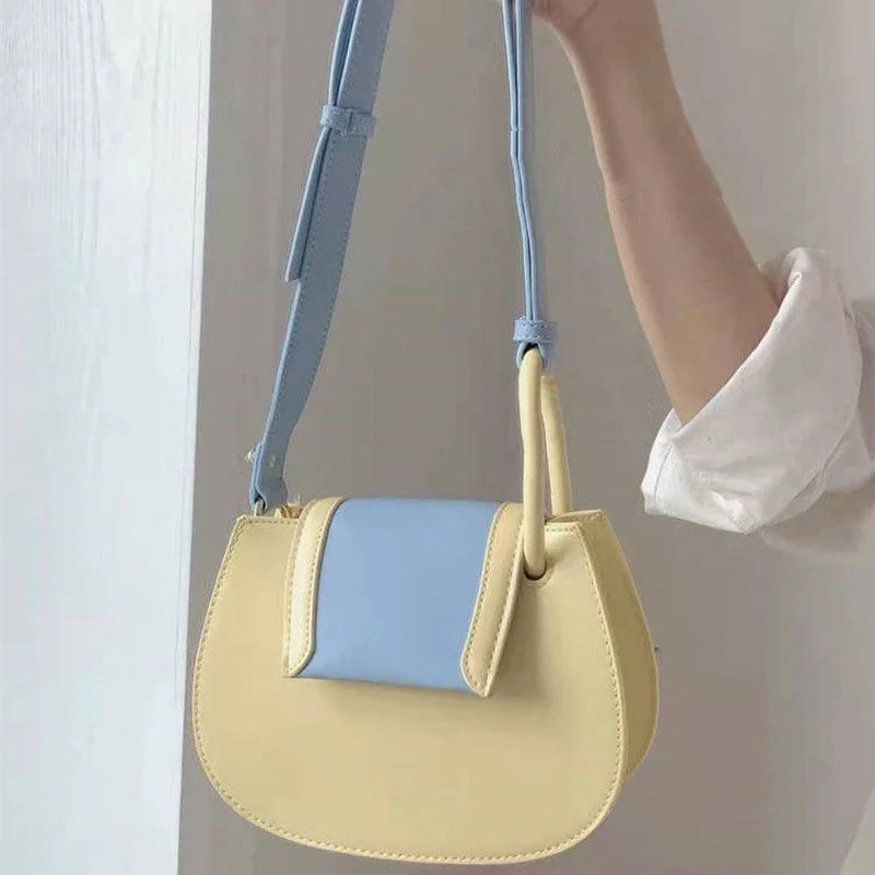 Shoulder Bags Women Patchwork Saddle Crossbody Bag New-arrival Ins