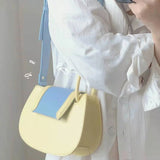 Shoulder Bags Women Patchwork Saddle Crossbody Bag New-arrival Ins