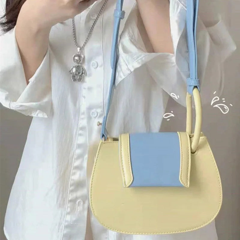 Shoulder Bags Women Patchwork Saddle Crossbody Bag New-arrival Ins