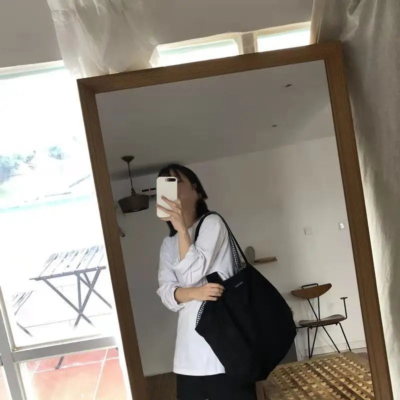 Shoulder Bags Women Plaid Casual Totes Large Capacity
