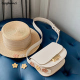 Shoulder Bags Women Classic Flap Retro Square-bag PU Leather