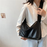 Shoulder Bag Women Solid Style PU Leather Soft Cross Body Office Lady Travel
