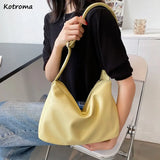 Shoulder Bag Women Solid Style PU Leather Soft Cross Body Office Lady Travel