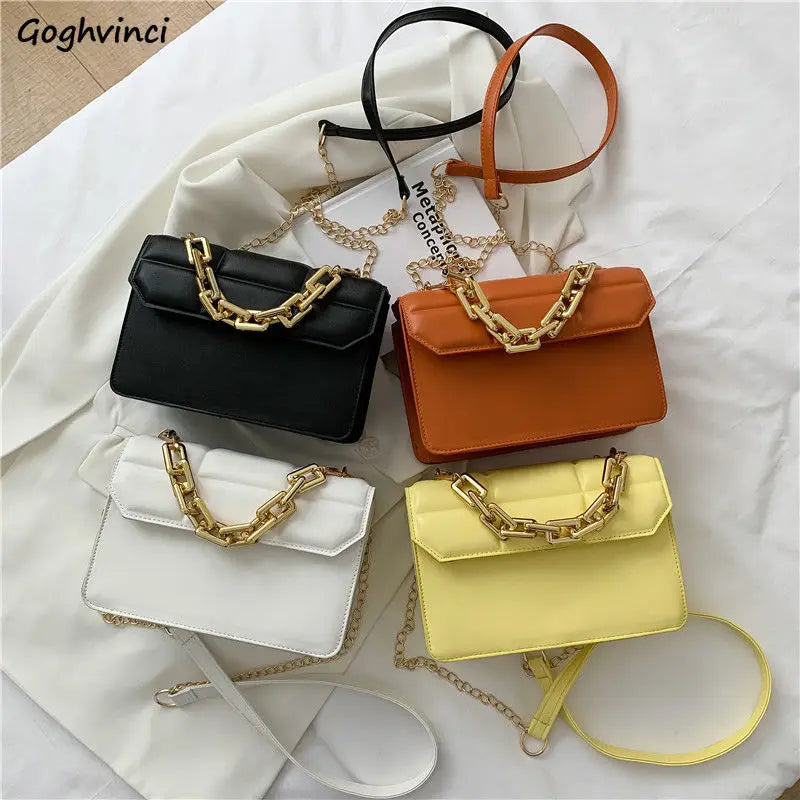 Shoulder Bags Women PU Leather Chain Crossbody Casual All-match Shopping