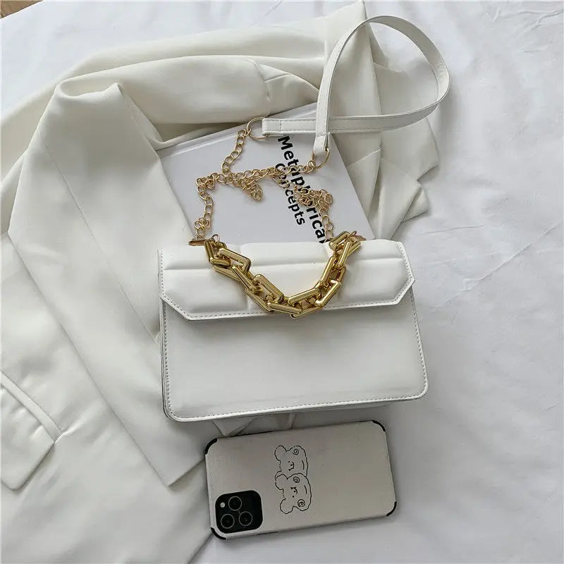 Shoulder Bags Women PU Leather Chain Crossbody Casual All-match Shopping