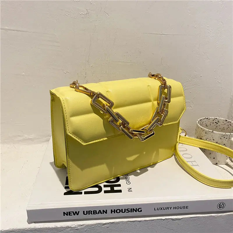Shoulder Bags Women PU Leather Chain Crossbody Casual All-match Shopping