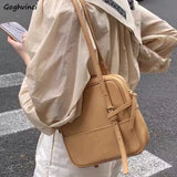 Square Shaped PU Leather Shoulder Bag for Women