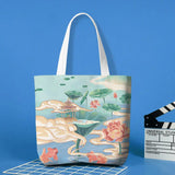 Shoulder Bags Women Zipper Ethnic Style Floral Printed Casual Large Capacity