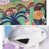 Shoulder Bags Women Zipper Ethnic Style Floral Printed Casual Large Capacity