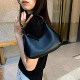 Women's PU Leather Shoulder Bag Vintage Solid Handbag