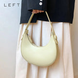 Women Solid Small PU Leather Underarm Bag Handbags