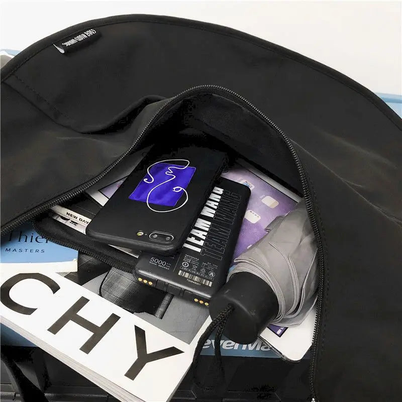 Large Capacity Crossbody Bag Students Bookbag Unisex Shoulder Bag