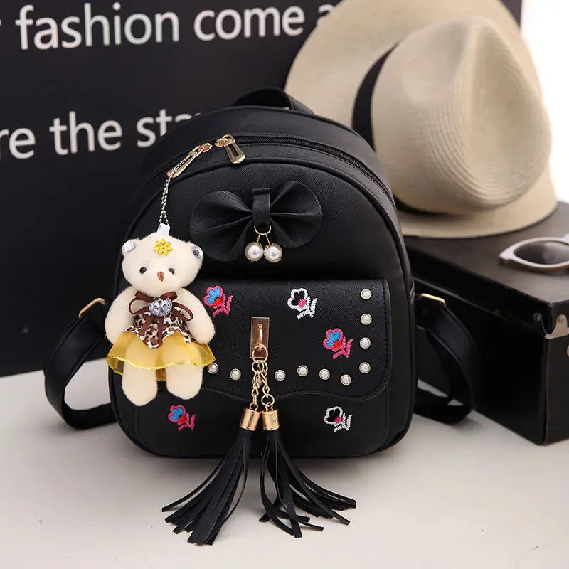 Shoulder Bag Girls School Backpack Tassel Mommy Bag