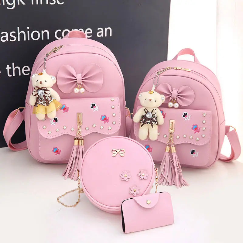 Shoulder Bag Girls School Backpack Tassel Mommy Bag