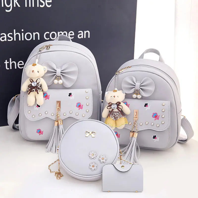 Shoulder Bag Girls School Backpack Tassel Mommy Bag