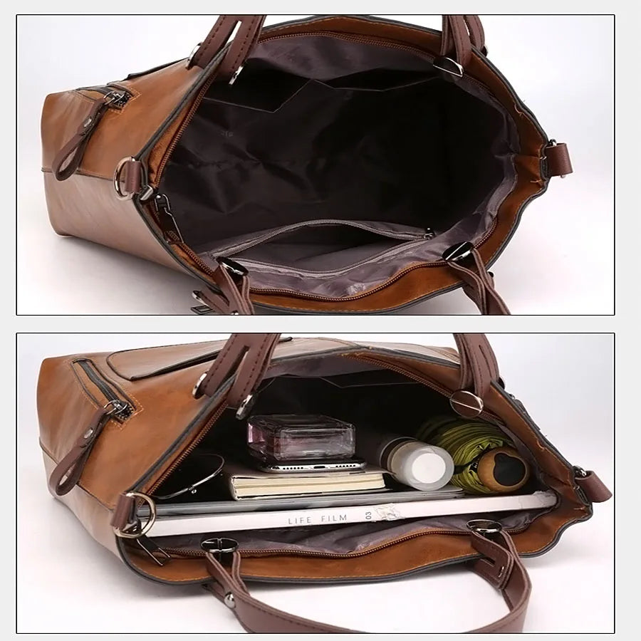 Women Shoulder Bag Crossbody Handbag Retro Large Capacity Bag