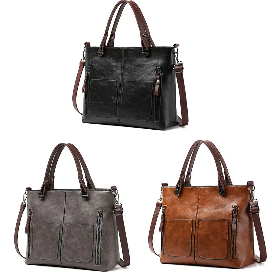 Women Shoulder Bag Crossbody Handbag Retro Large Capacity Bag