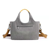 Casual Pleated Canvas Women's Messenger Bag