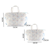 Bow Printed Nylon Bag Set Women's Handbag Travel Backpack Makeup Storage