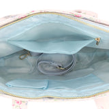 Bow Printed Nylon Bag Set Women's Handbag Travel Backpack Makeup Storage