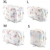 Bow Printed Nylon Bag Set Women's Handbag Travel Backpack Makeup Storage