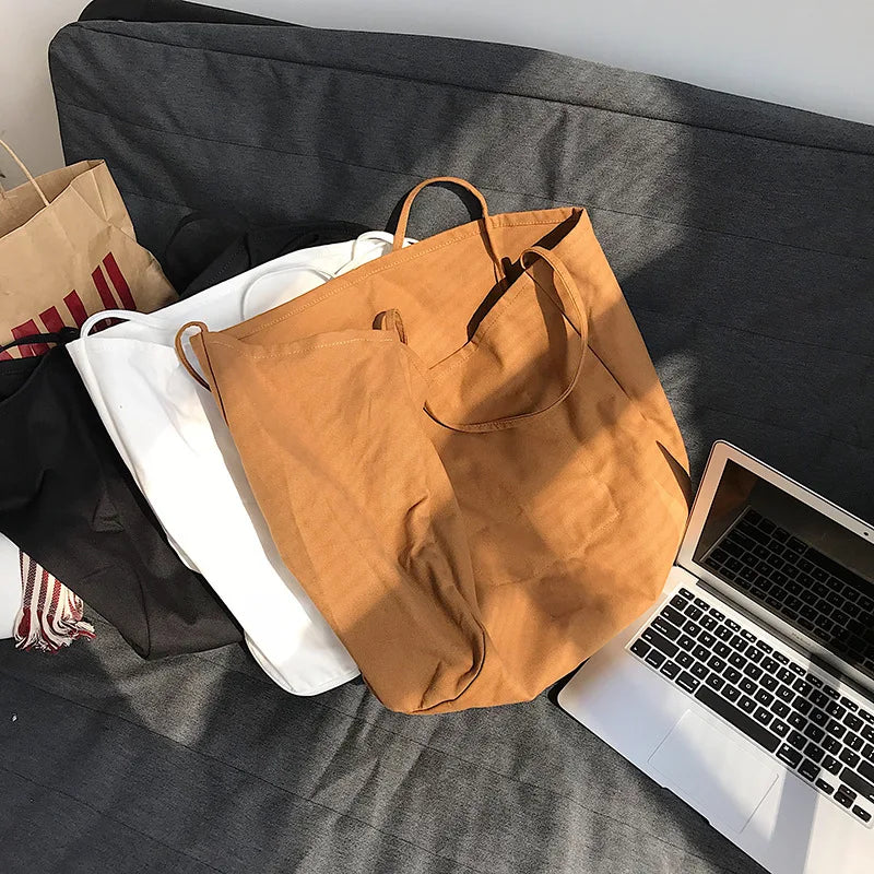 Canvas Shoulder Bag Large-capacity Shopping Tote Handbag