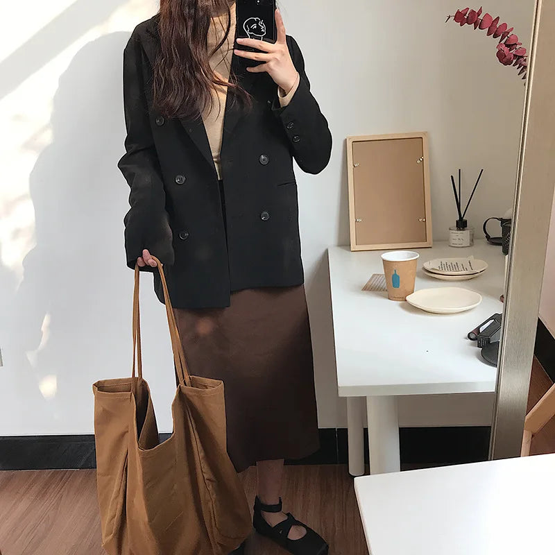 Canvas Shoulder Bag Large-capacity Shopping Tote Handbag