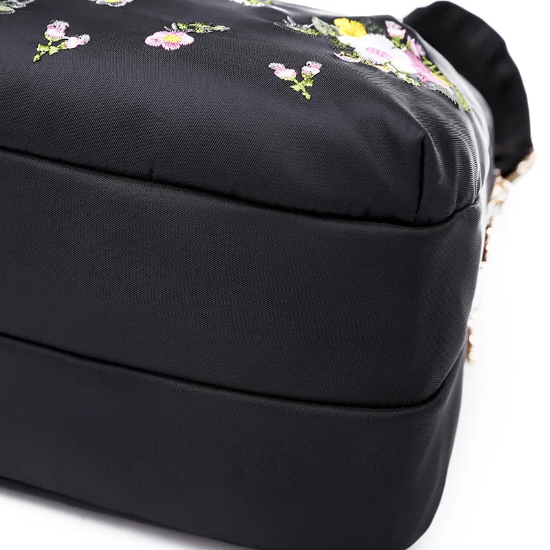 Embroidery Flower Chest Bag Vintage Travel Back Bag