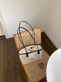 Casual Canvas Shoulder Bag Letter Print Handbag Ladies Shoulder Bag